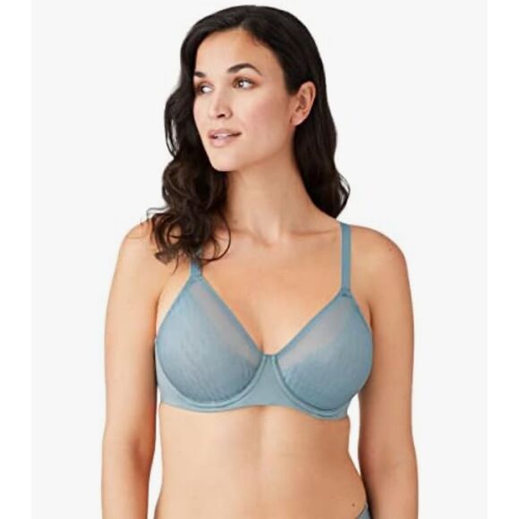 WACOAL NWT Women’s Elevated Allure Full Figure Bra Underwire 32DD Blue - Picture 1 of 5